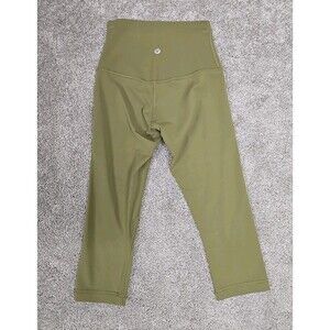 Lululemon Align High-Rise Crop 17" Bronze Green Buttery Soft Size 2 NWOT